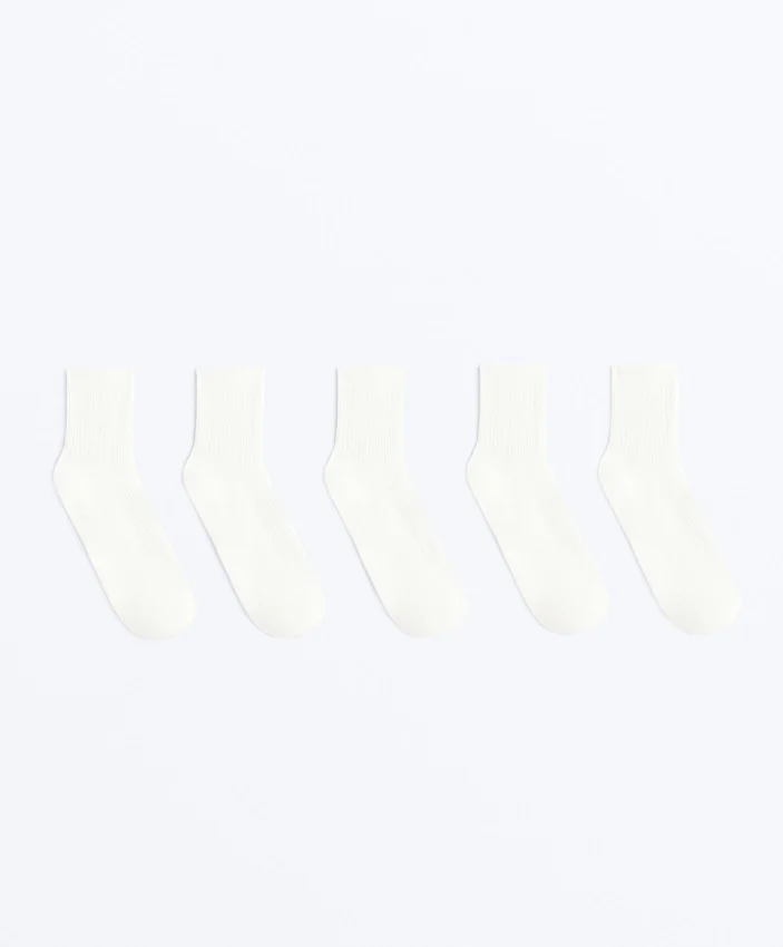 5 Paar kurze Socken aus Baumwollmischung 5 Paar kurze Socken aus Baumwollmischung