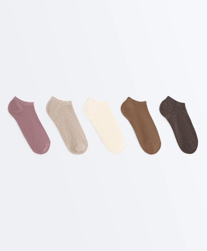 5 Paar Sneaker-Socken aus Baumwollmischung 5 Paar Sneaker-Socken aus Baumwollmischung