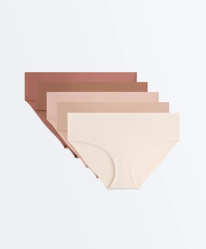 5 unsichtbare Hipster-Slips aus Polyamidmischung in Pantone™-Farben 5 unsichtbare Hipster-Slips aus Polyamidmischung in Pantone™-Farben