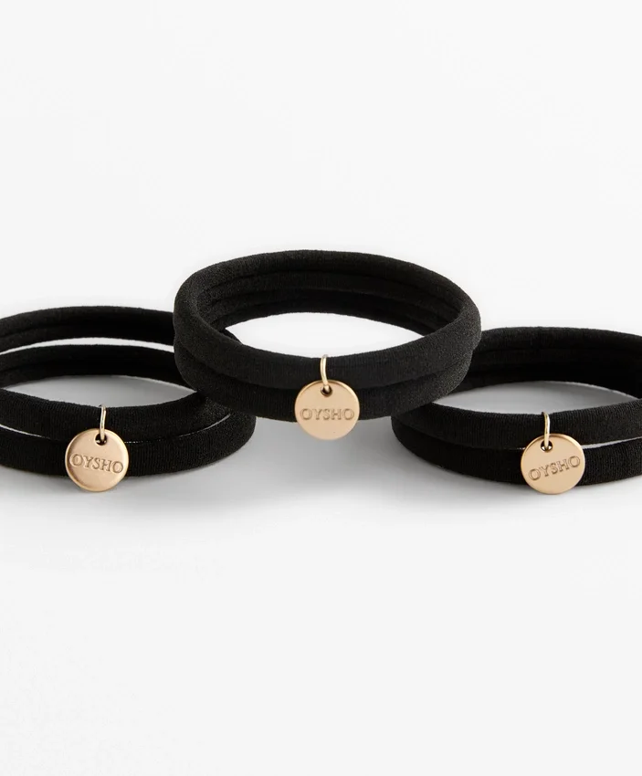 6 Haargummis mit Oysho-Plakette 6 Haargummis mit Oysho-Plakette