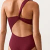 Asymmetrischer Trikinis aus Jacquard mit Mini-Karomuster Asymmetrischer Trikinis aus Jacquard mit Mini-Karomuster