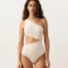 Asymmetrischer Trikinis mit Bubble-Häkelmuster Asymmetrischer Trikinis mit Bubble-Häkelmuster