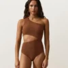 Asymmetrischer Trikinis mit Knitteroptik Asymmetrischer Trikinis mit Knitteroptik