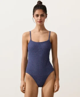 Badeanzug im Vichy-Karomuster