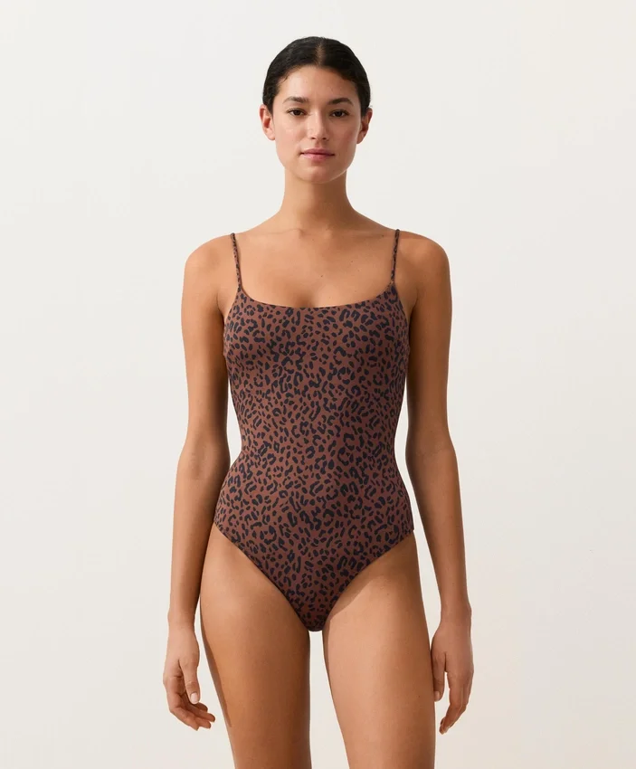 Badeanzug mit Leopardenmuster Badeanzug mit Leopardenmuster