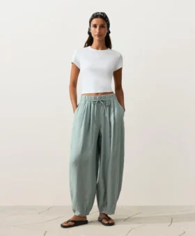 Ballonhose aus 100 % Leinen