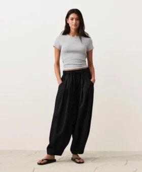 Ballonhose aus 100 % Leinen