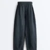 Ballonhose aus 100 % Leinen