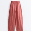 Ballonhose aus 100 % Leinen