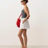Bandeau-Badeanzug aus Gingham-Smokstoff Bandeau-Badeanzug aus Gingham-Smokstoff