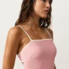 Bandeau-Badeanzug mit Kontrastbesatz Bandeau-Badeanzug mit Kontrastbesatz