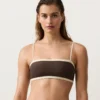 Bandeau-Bikini mit Kontrastbesatz Bandeau-Bikini mit Kontrastbesatz