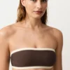 Bandeau-Bikini mit Kontrastbesatz Bandeau-Bikini mit Kontrastbesatz