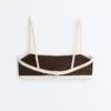 Bandeau-Bikini mit Kontrastbesatz Bandeau-Bikini mit Kontrastbesatz
