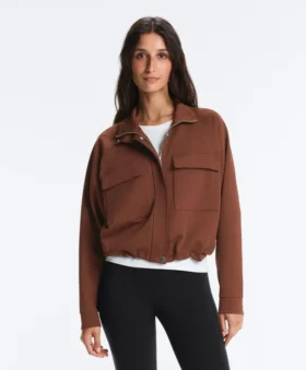 Baumwoll-Piqué-Jacke