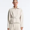 Baumwoll-Piqué-Jacke mit Gürtel Baumwoll-Piqué-Jacke mit Gürtel