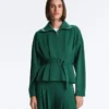 Baumwoll-Piqué-Jacke mit Gürtel Baumwoll-Piqué-Jacke mit Gürtel