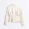 Baumwoll-Piqué-Jacke mit Gürtel Baumwoll-Piqué-Jacke mit Gürtel