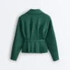 Baumwoll-Piqué-Jacke mit Gürtel Baumwoll-Piqué-Jacke mit Gürtel