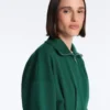 Baumwoll-Piqué-Jacke mit Gürtel Baumwoll-Piqué-Jacke mit Gürtel
