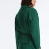 Baumwoll-Piqué-Jacke mit Gürtel Baumwoll-Piqué-Jacke mit Gürtel