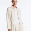 Baumwoll-Piqué-Jacke mit Gürtel Baumwoll-Piqué-Jacke mit Gürtel