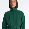 Baumwoll-Piqué-Jacke mit Gürtel Baumwoll-Piqué-Jacke mit Gürtel