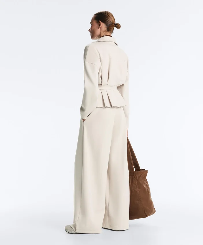 Baumwoll-Piqué-Jacke mit Gürtel Baumwoll-Piqué-Jacke mit Gürtel