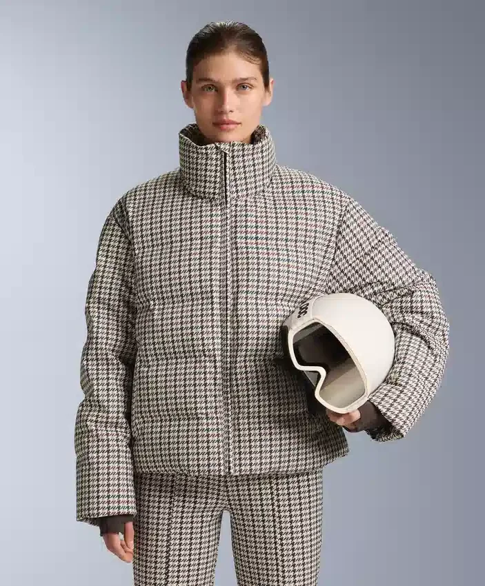 Bedruckte, wattierte Jacke aus 80 % Daunen und 20 % Federn Minardi Piume Ski 10K Bedruckte, wattierte Jacke aus 80 % Daunen und 20 % Federn Minardi Piume Ski 10K