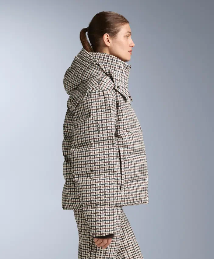 Bedruckte, wattierte Jacke aus 80 % Daunen und 20 % Federn Minardi Piume Ski 10K Bedruckte, wattierte Jacke aus 80 % Daunen und 20 % Federn Minardi Piume Ski 10K