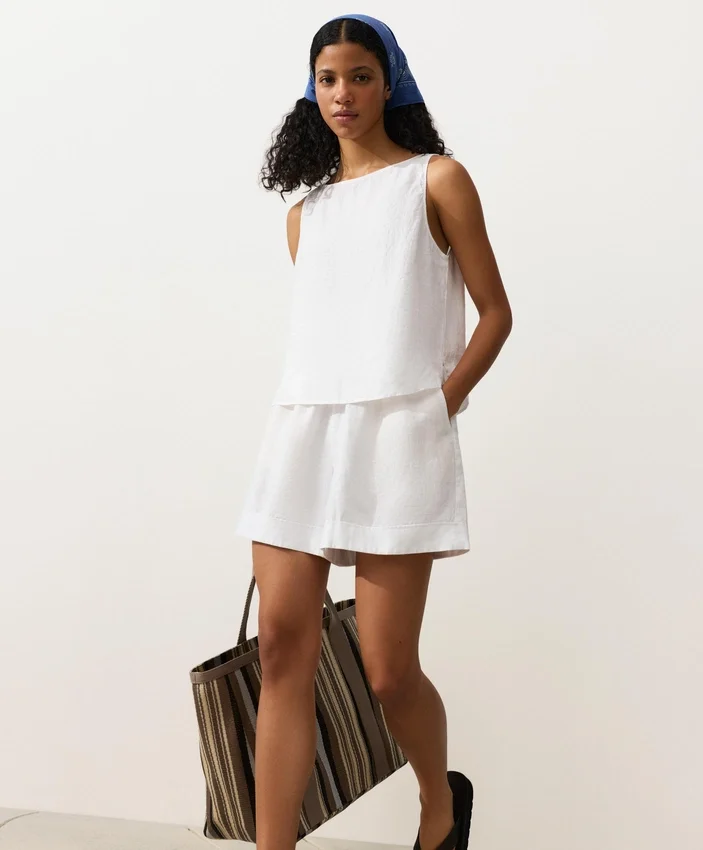 Bermudashorts aus 100 % Leinen Bermudashorts aus 100 % Leinen
