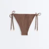 Bikini-Slip mit mittlerer Bedeckung und Bindebändern im Mini-Polka-Dot-Print