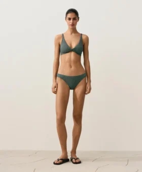 Bikinioberteil mit Neckholder und Vichy-Karomuster