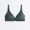 Bikinioberteil mit Neckholder und Vichy-Karomuster Bikinioberteil mit Neckholder und Vichy-Karomuster