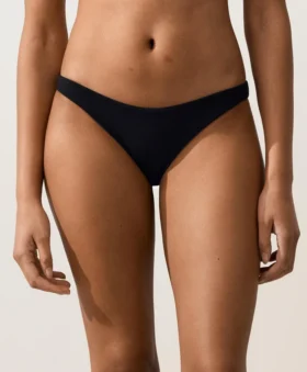 Bikinis mit mittlerer Bedeckung und U-Ausschnitt aus Piqué