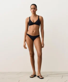 Bikinis mit mittlerer Bedeckung und U-Ausschnitt aus Piqué