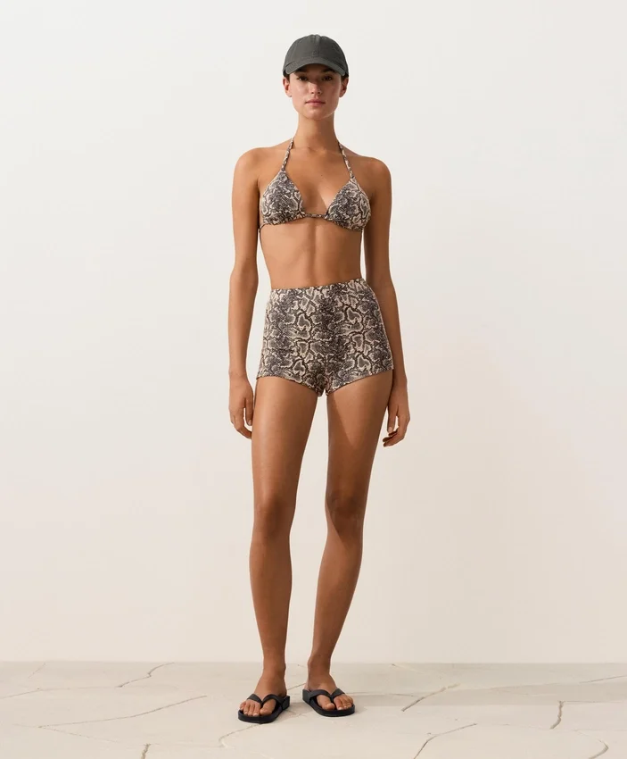 Bikinis mit Schlangenprint und hoher Taille Bikinis mit Schlangenprint und hoher Taille
