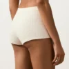 Bikinis-Shorts mit hoher Taille aus Häkelstoff mit Noppen-Struktur Bikinis-Shorts mit hoher Taille aus Häkelstoff mit Noppen-Struktur