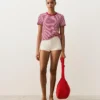 Bikinis-Shorts mit hoher Taille aus Häkelstoff mit Noppen-Struktur Bikinis-Shorts mit hoher Taille aus Häkelstoff mit Noppen-Struktur