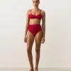 Bikinis-Slip mit hoher Taille und Waffelstruktur Bikinis-Slip mit hoher Taille und Waffelstruktur
