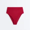 Bikinis-Slip mit hoher Taille und Waffelstruktur Bikinis-Slip mit hoher Taille und Waffelstruktur