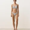 Bikinis-Slip mit mittlerer Bedeckung im U-Cut-Schnitt aus Jacquard mit Polka-Dot-Muster Bikinis-Slip mit mittlerer Bedeckung im U-Cut-Schnitt aus Jacquard mit Polka-Dot-Muster