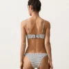 Bikinis-Slip mit mittlerer Bedeckung im U-Cut-Schnitt aus Jacquard mit Polka-Dot-Muster Bikinis-Slip mit mittlerer Bedeckung im U-Cut-Schnitt aus Jacquard mit Polka-Dot-Muster