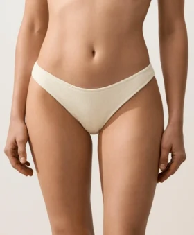 Bikinis-Slip mit mittlerer Bedeckung, U-Ausschnitt und Crinkle-Stoff