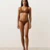 Bikinis-Slip mit mittlerer Bedeckung, U-Ausschnitt und Crinkle-Stoff Bikinis-Slip mit mittlerer Bedeckung, U-Ausschnitt und Crinkle-Stoff