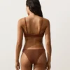 Bikinis-Slip mit mittlerer Bedeckung, U-Ausschnitt und Crinkle-Stoff Bikinis-Slip mit mittlerer Bedeckung, U-Ausschnitt und Crinkle-Stoff
