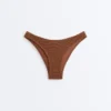 Bikinis-Slip mit mittlerer Bedeckung, U-Ausschnitt und Crinkle-Stoff Bikinis-Slip mit mittlerer Bedeckung, U-Ausschnitt und Crinkle-Stoff