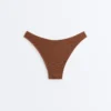 Bikinis-Slip mit mittlerer Bedeckung, U-Ausschnitt und Crinkle-Stoff Bikinis-Slip mit mittlerer Bedeckung, U-Ausschnitt und Crinkle-Stoff