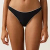 Bikinis-Slip mit mittlerer Bedeckung, U-Ausschnitt und Paspelierung Bikinis-Slip mit mittlerer Bedeckung, U-Ausschnitt und Paspelierung