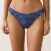 Bikinis-Slip mit mittlerer Bedeckung und U-Ausschnitt im Gingham-Muster Bikinis-Slip mit mittlerer Bedeckung und U-Ausschnitt im Gingham-Muster